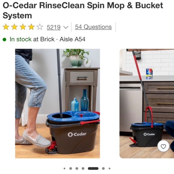 O-Cedar RinseClean Spin Mop & Bucket System - Picture 5 of 5